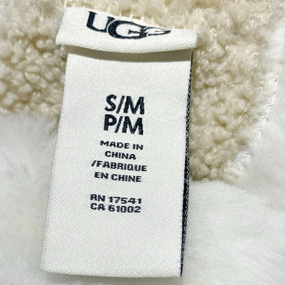 UGG Quilted Shearling Trim & Leather Gloves NWT